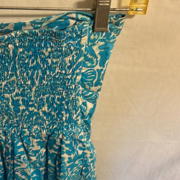 Lilly Pulitzer Girls / Teens Blue White Sea Life Motif Stretch Dress Size XS - Picture 10 of 12